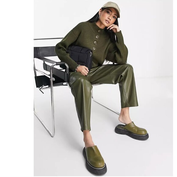 MNG MANGO | Knitted Sweater With Half Button Detail Sz. XL - Picture 3 of 9